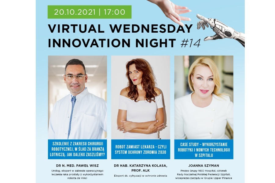 Virtual Wednesday Innovation Night #14 ➡ Robotyka i innowacje w medycynie